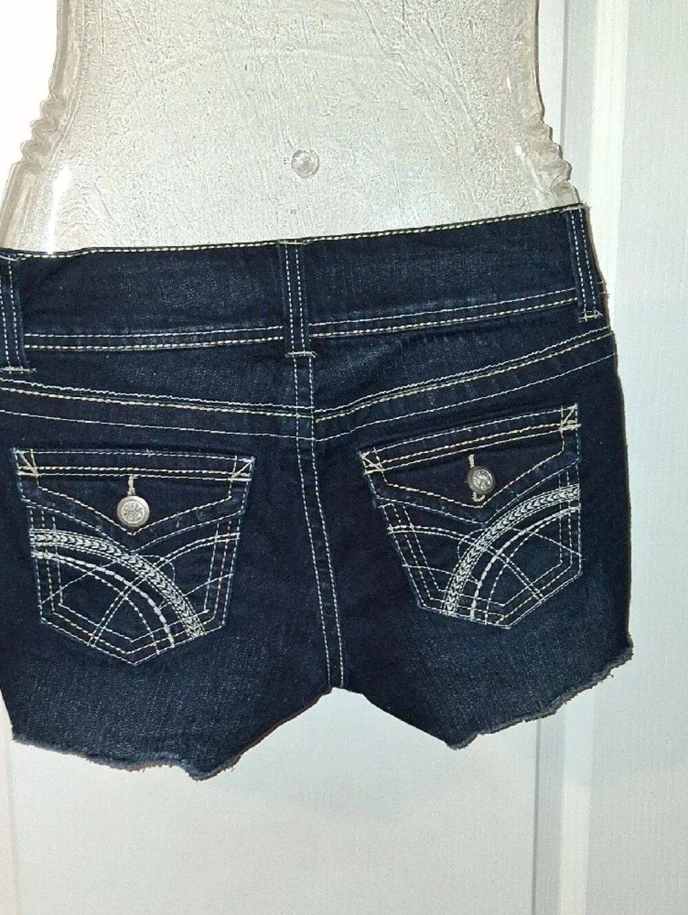 Dark Wash Denim Shorts - Women